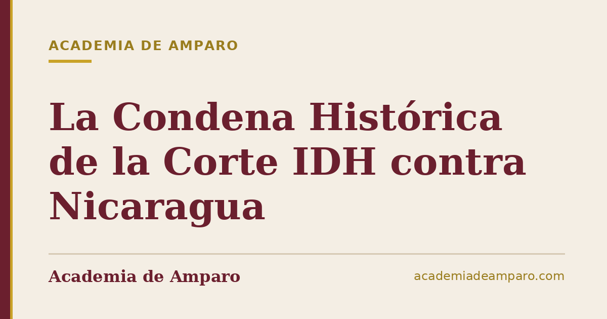 La Condena Histórica de la Corte IDH contra Nicaragua