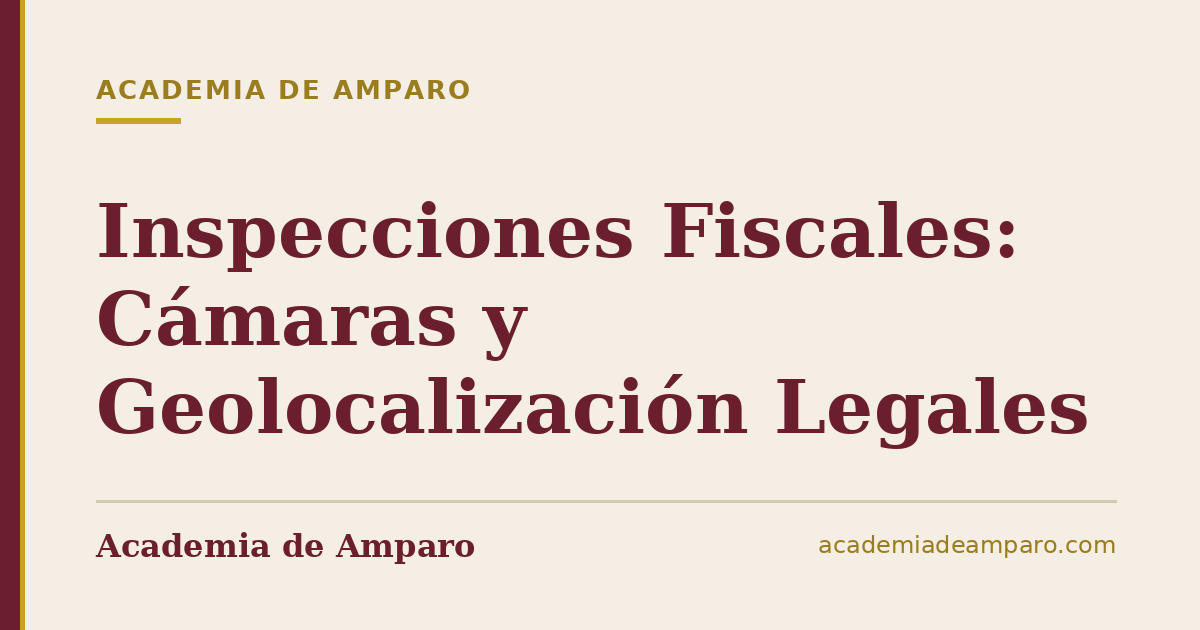 Inspecciones Fiscales: Cámaras y Geolocalización Legales