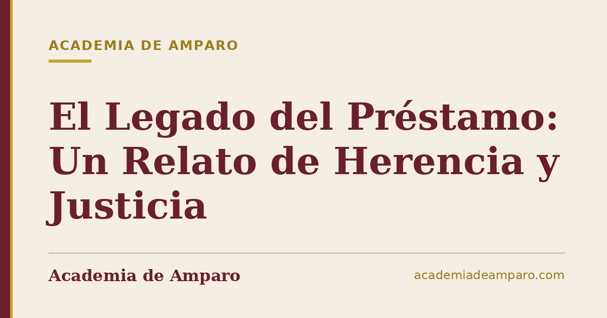 El Legado del Préstamo: Un Relato de Herencia y Justicia