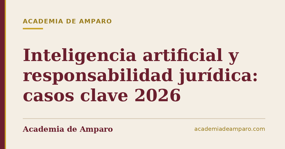 Inteligencia artificial y responsabilidad jurídica: casos clave 2026