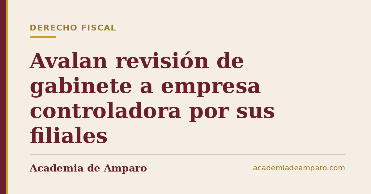 Avalan revisión de gabinete a empresa controladora por sus filiales