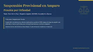 Pensión por orfandad del IMSS al estudiar una maestría — lámina 1 de 8