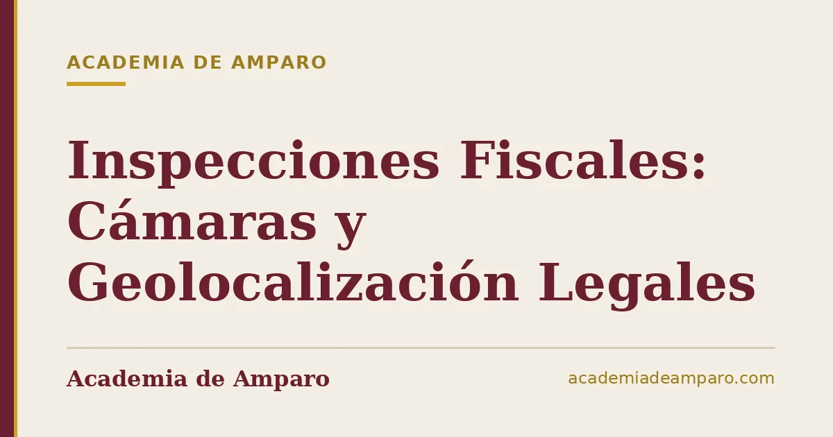 Inspecciones Fiscales: Cámaras y Geolocalización Legales
