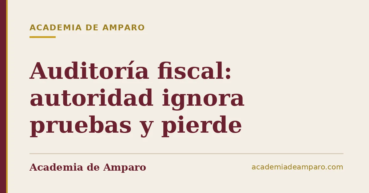 Auditoría fiscal: autoridad ignora pruebas y pierde