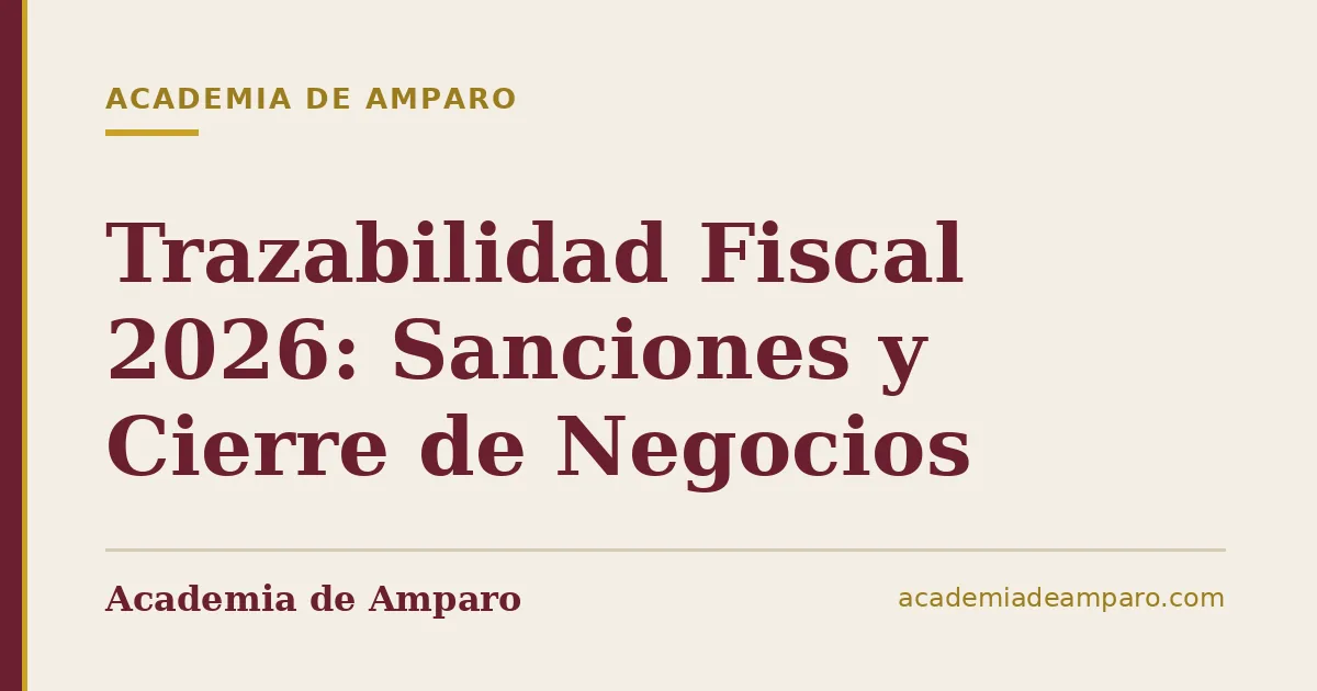 Trazabilidad Fiscal 2026: Sanciones y Cierre de Negocios