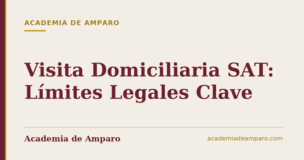 Visita Domiciliaria SAT: Límites Legales Clave