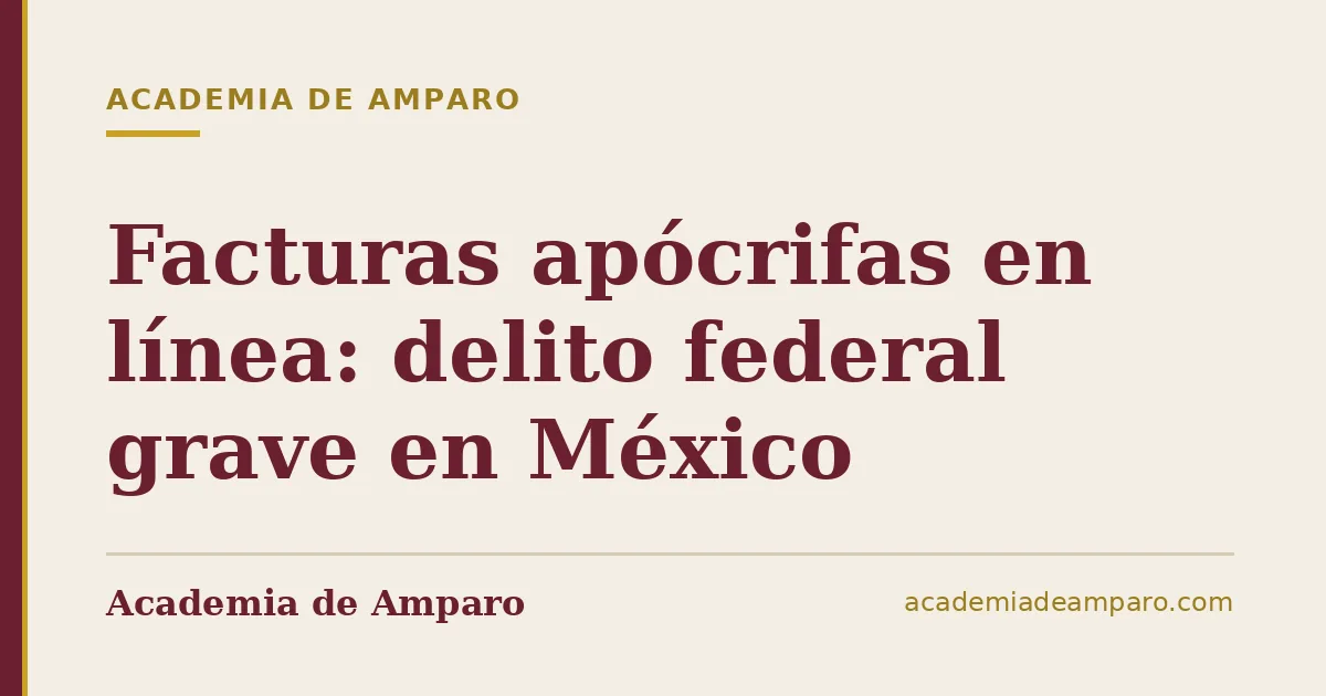 Facturas apócrifas en línea: delito federal grave en México