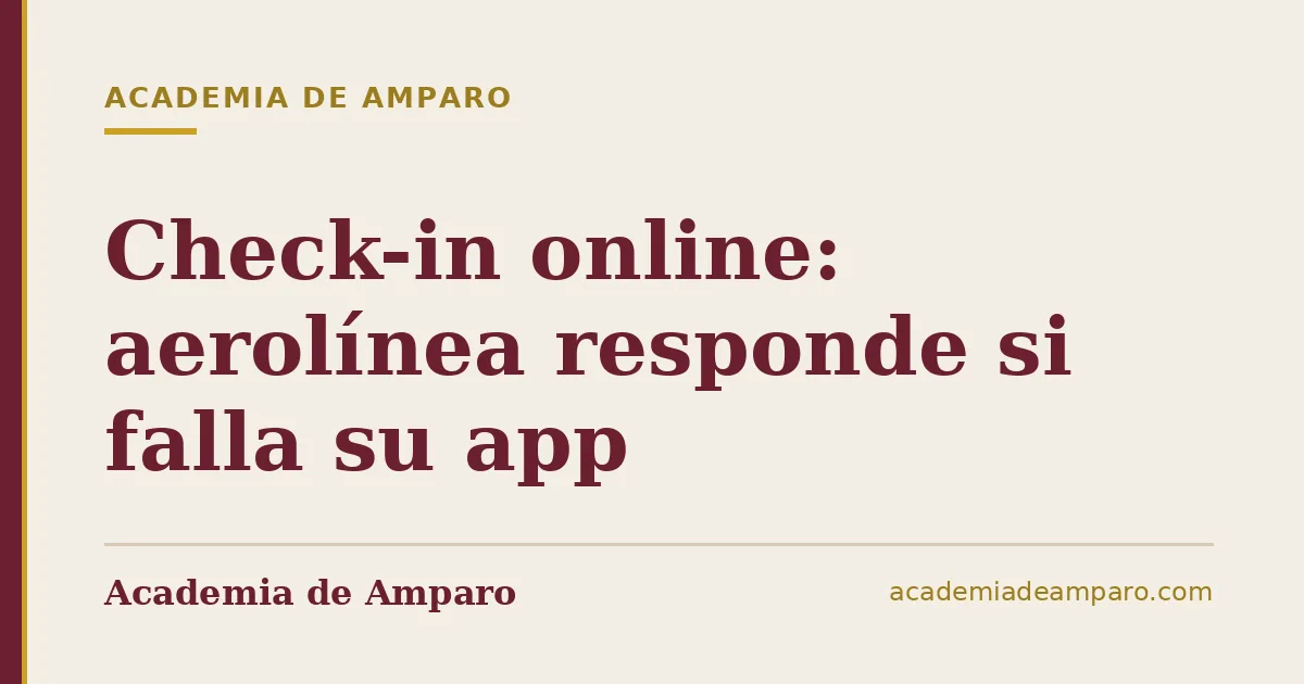 Check-in online: aerolínea responde si falla su app