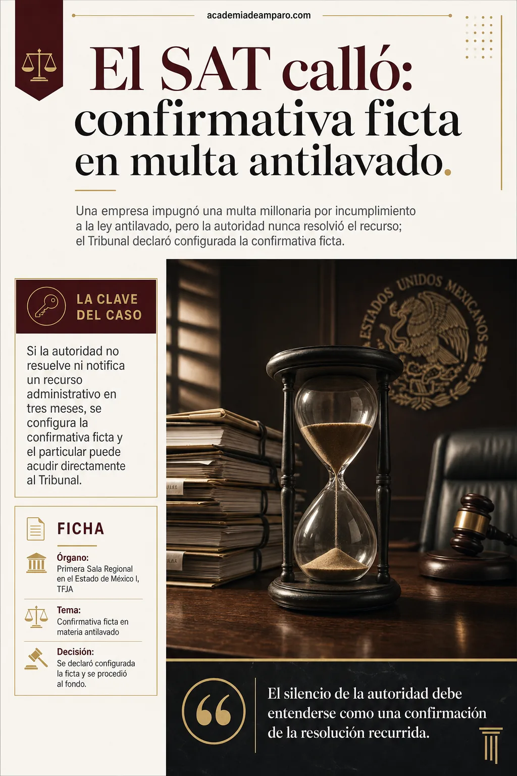Confirmativa ficta: SAT no resolvió recurso y TFJA entró al fondo
