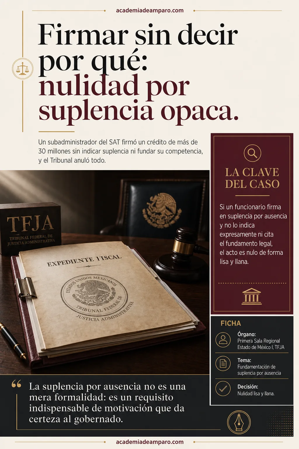Suplencia sin fundamento: TFJA anula crédito fiscal SAT