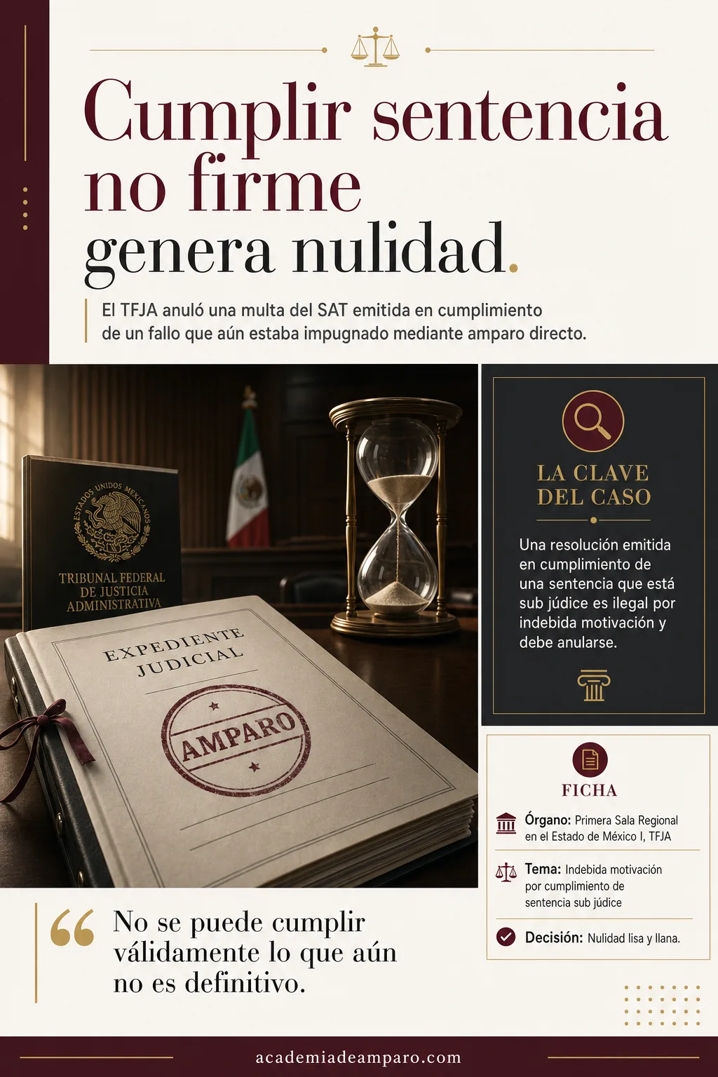 Nulidad por cumplir sentencia sub júdice | TFJA 2025