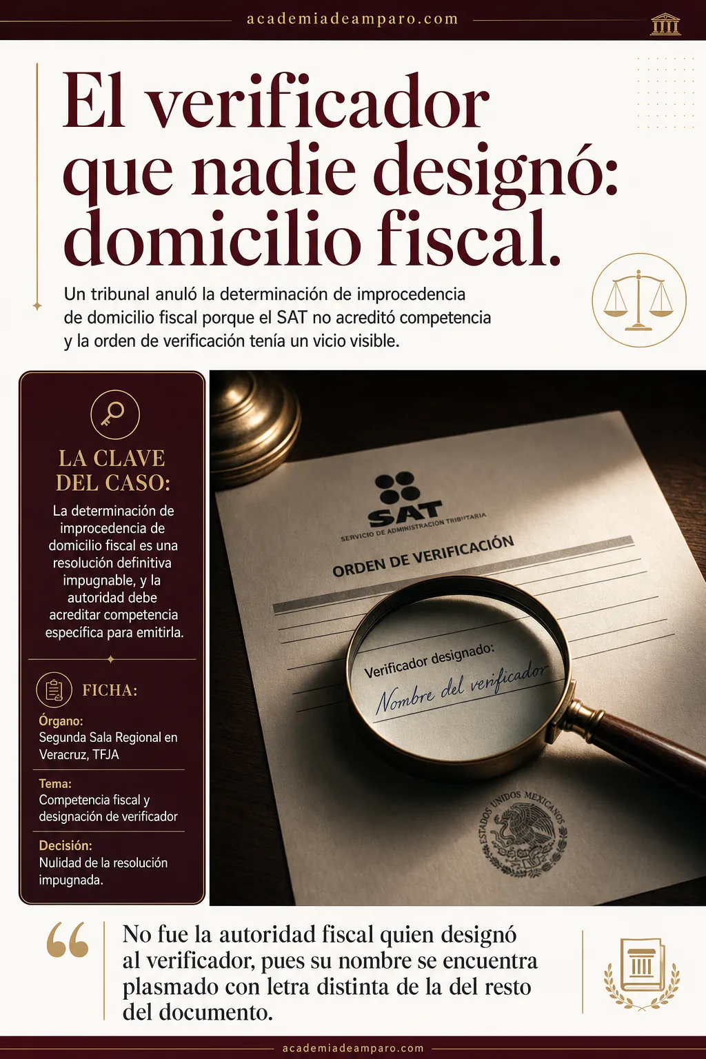 Domicilio fiscal: TFJA anula resolución del SAT