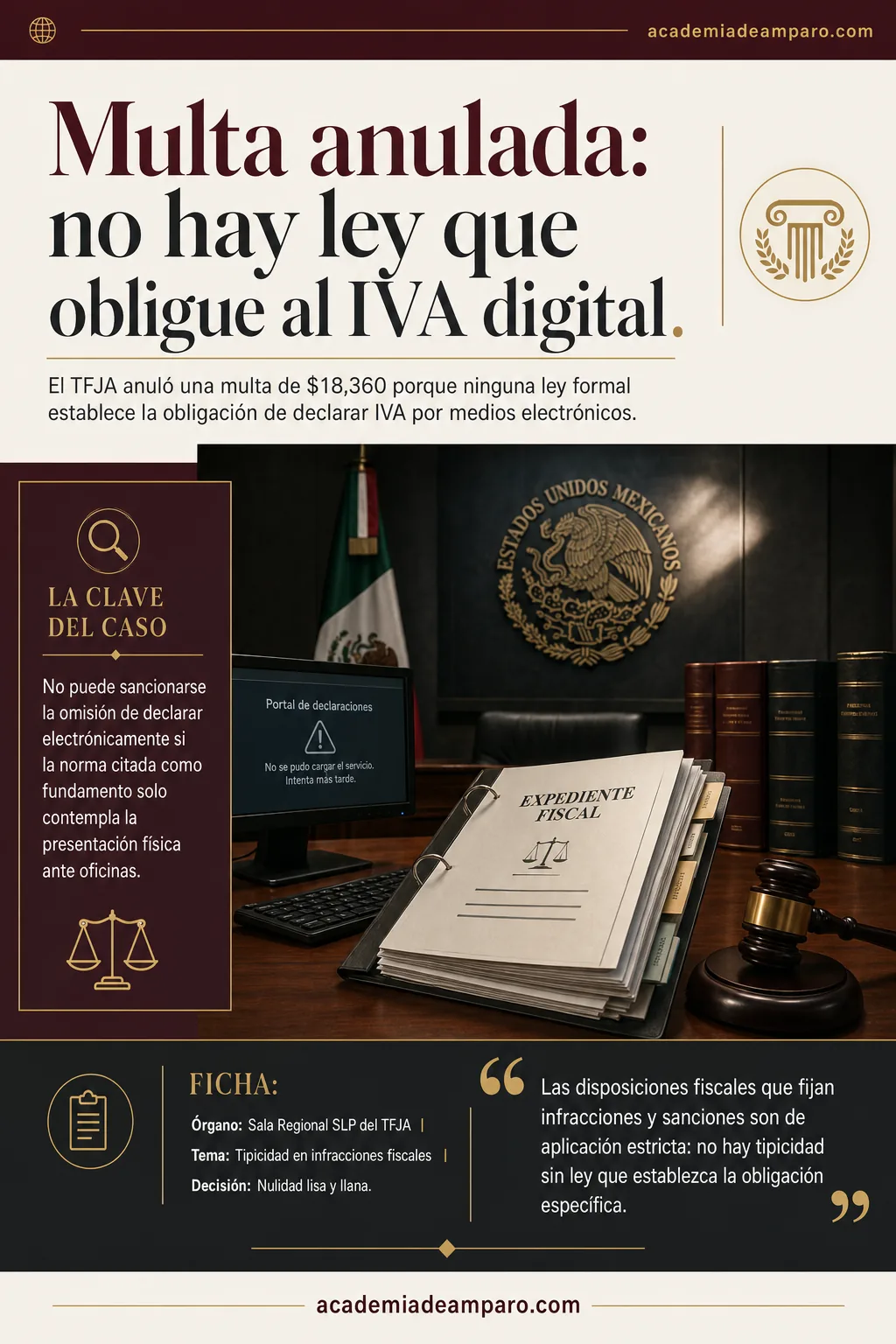 Multa IVA digital anulada por falta de tipicidad | TFJA
