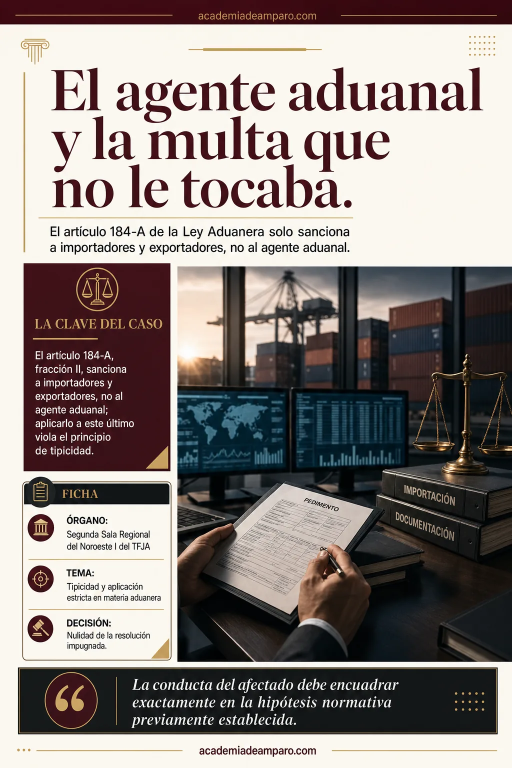 Multa a agente aduanal: TFJA aplica tipicidad