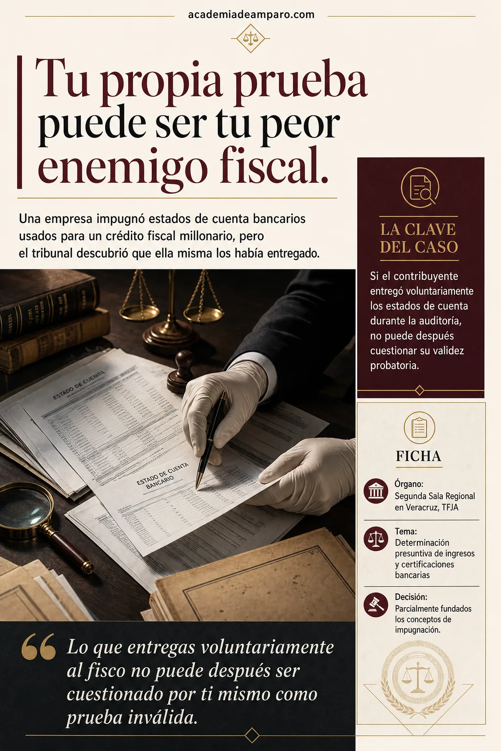 Pruebas aportadas por el contribuyente en auditoría TFJA