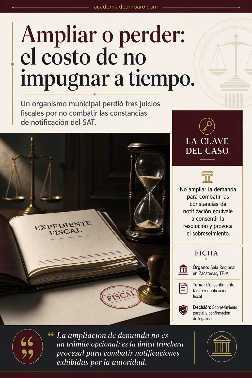 Sobreseimiento por no ampliar demanda ante el TFJA