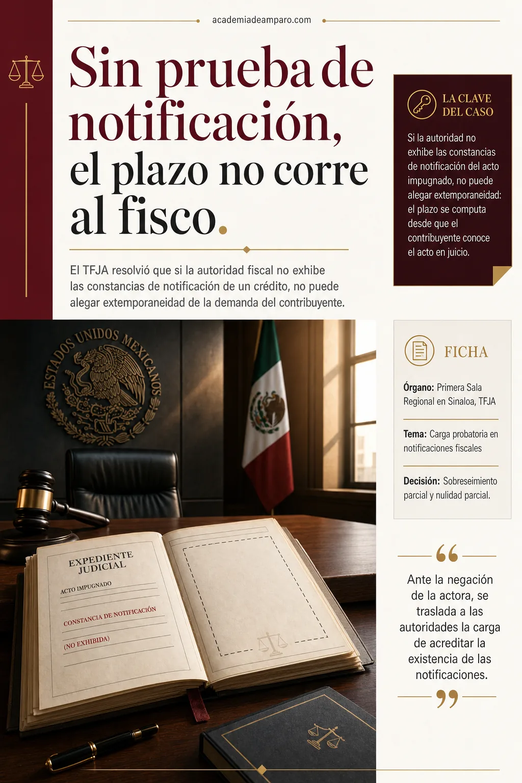 Sin prueba de notificación el plazo no corre: TFJA 2025