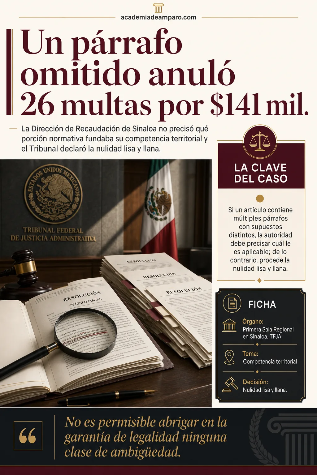 Nulidad lisa y llana por competencia territorial mal fundada