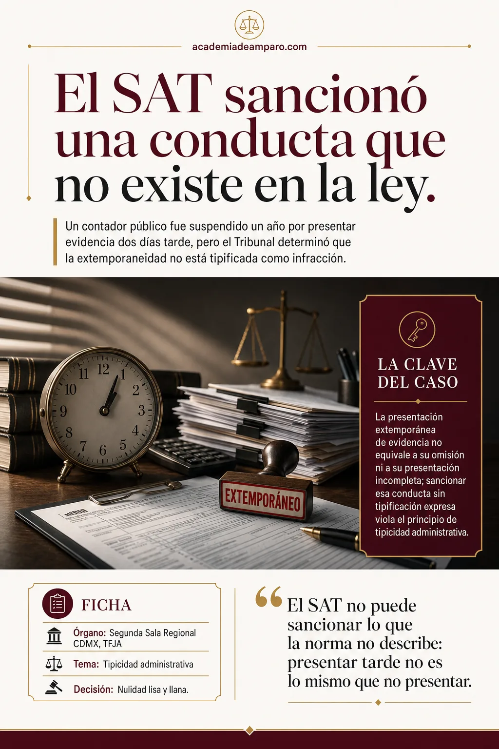 Tipicidad administrativa: TFJA anula sanción del SAT