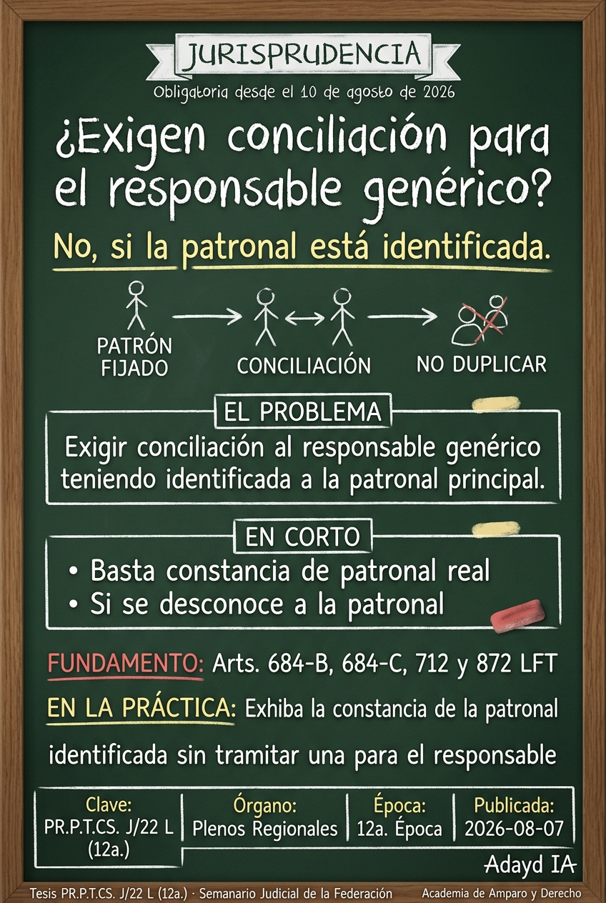 Conciliación laboral y responsable de la fuente de trabajo