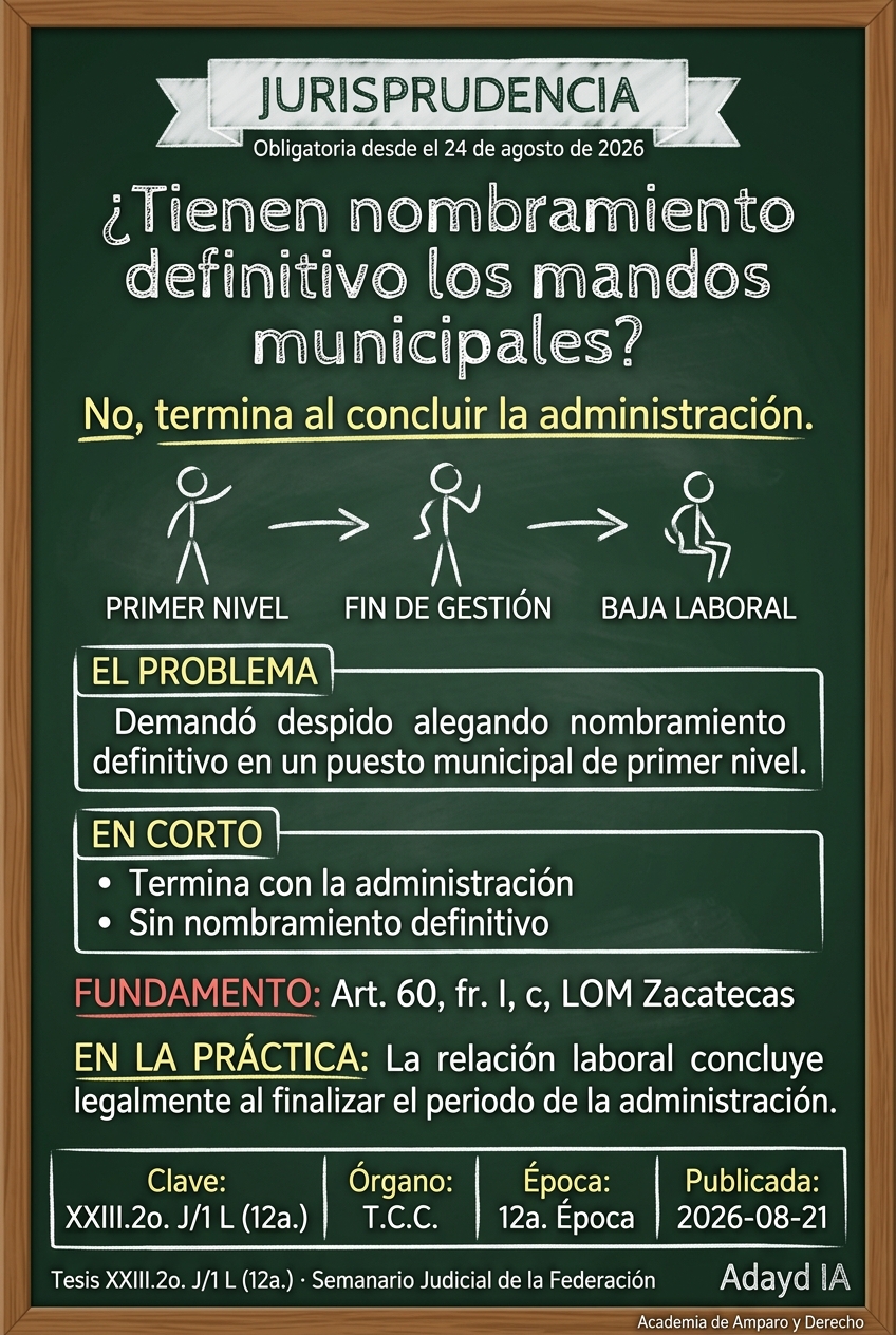 Puestos de primer nivel municipal en Zacatecas