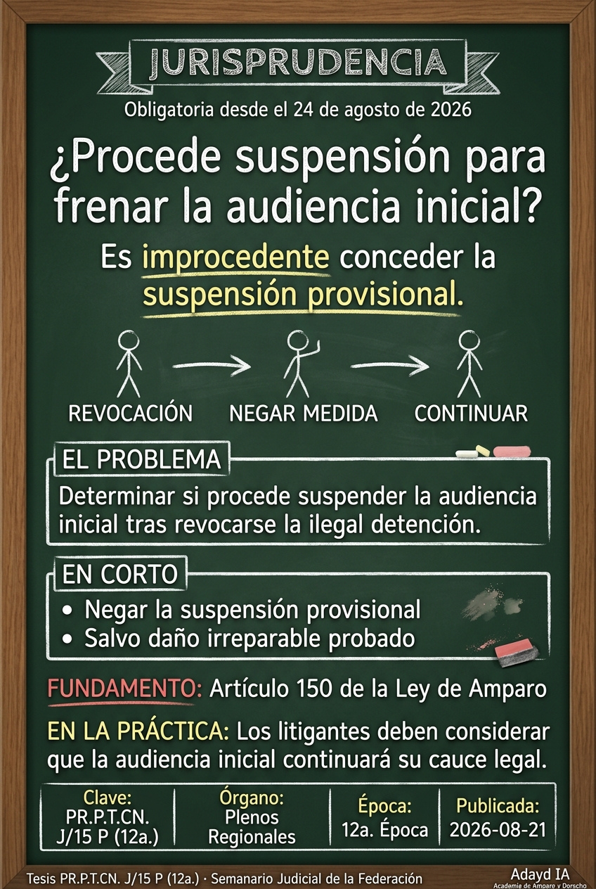 Improcedencia de la suspensión en audiencia inicial