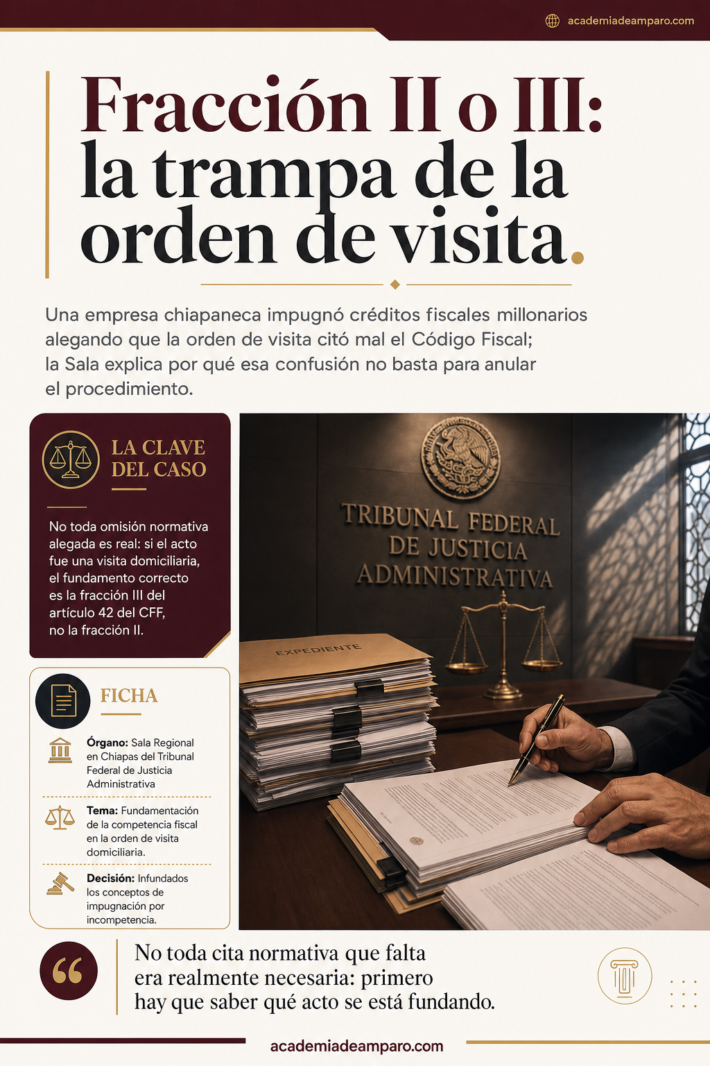 TFJA confirma competencia fiscal en visita domiciliaria
