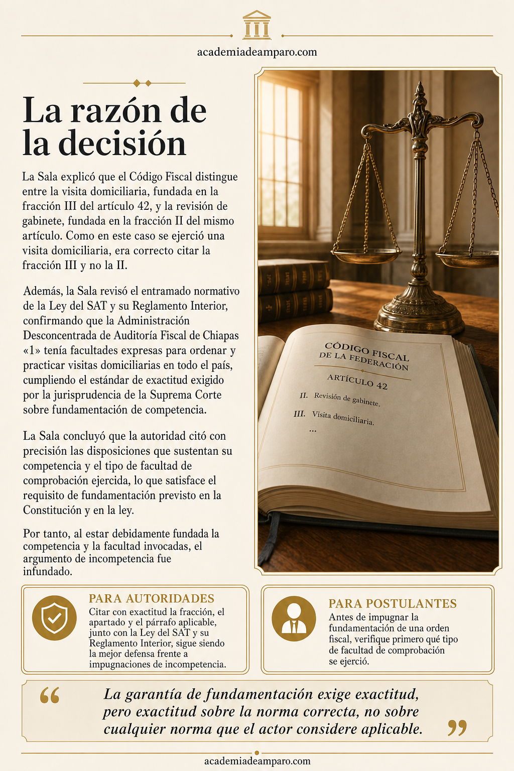 El problema jurídico - Fracción II o III: la trampa de la orden de visita