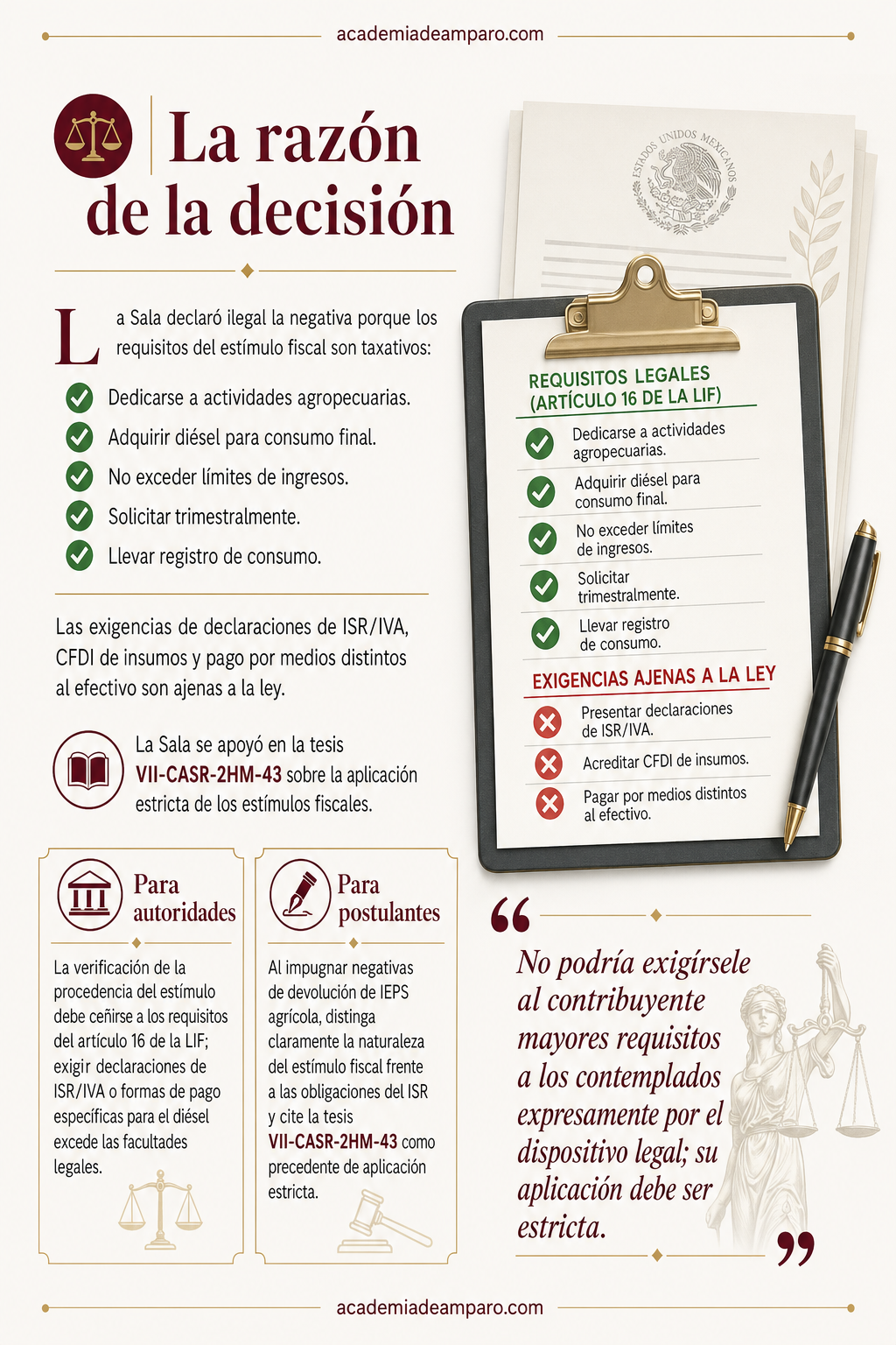 El problema jurídico - El SAT no puede inventar requisitos para negar estímulos al campo