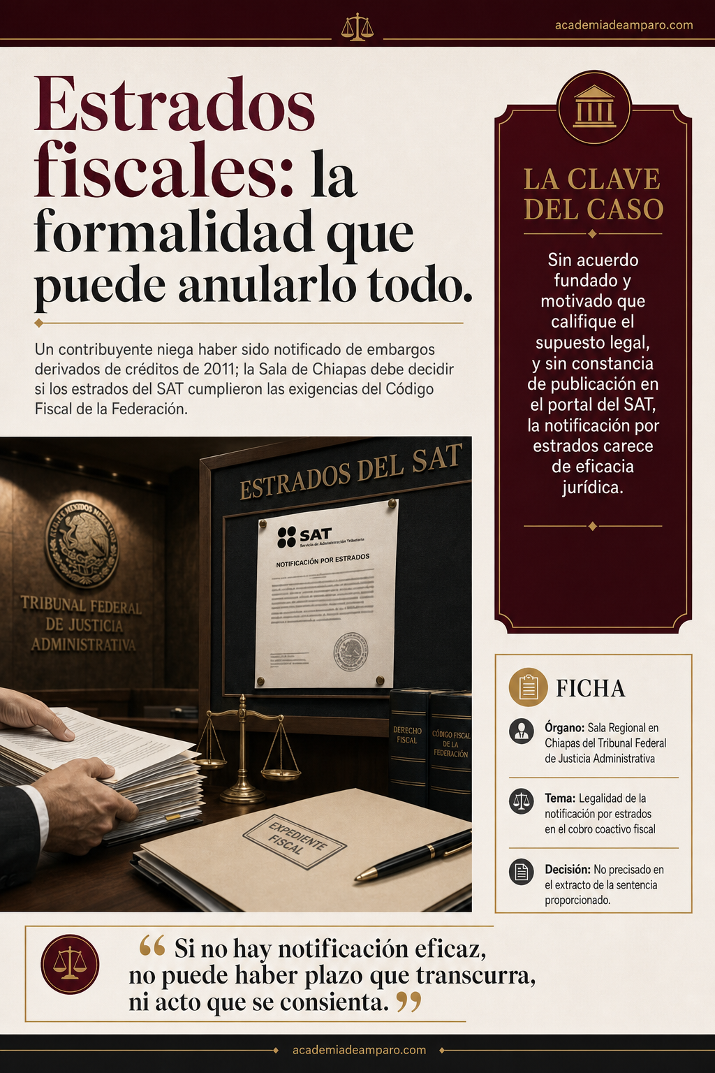 SAT pudo fallar en la notificación por estrados de un embargo