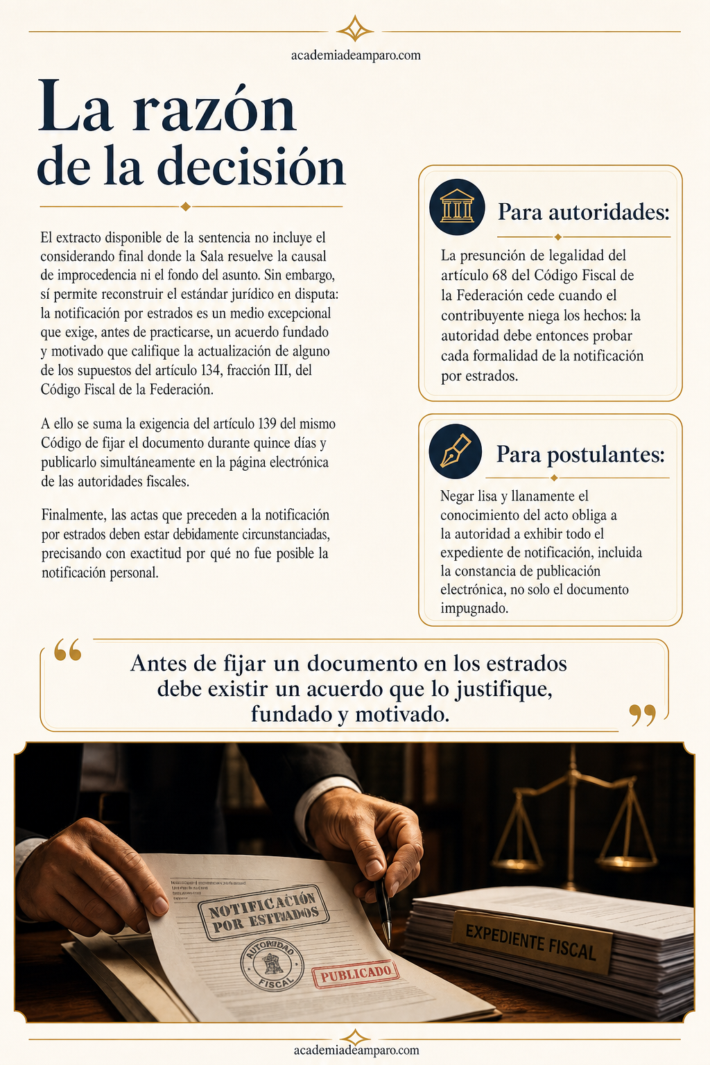 El problema jurídico - Estrados fiscales: la formalidad que puede anularlo todo