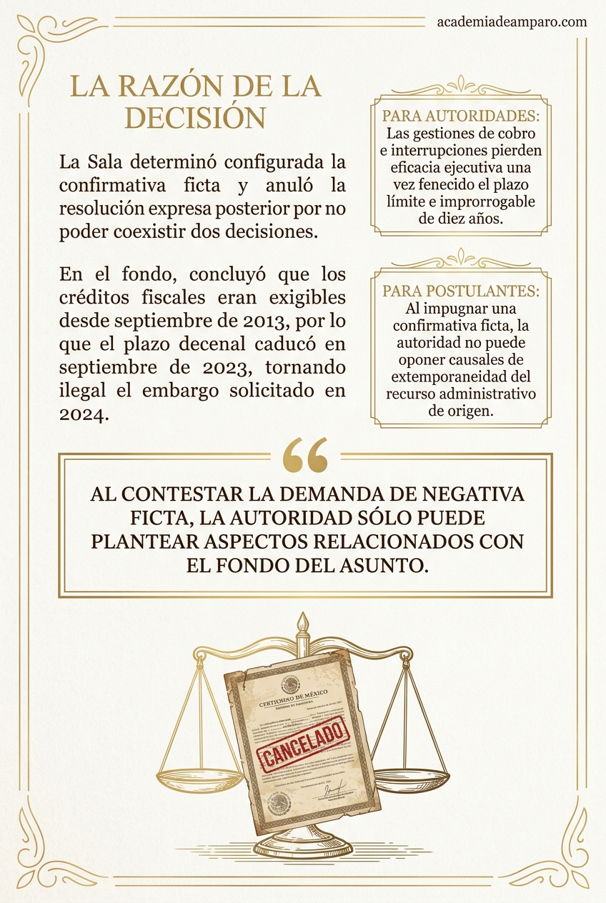 El problema jurídico - Límite decenal: nulidad del embargo por prescripción