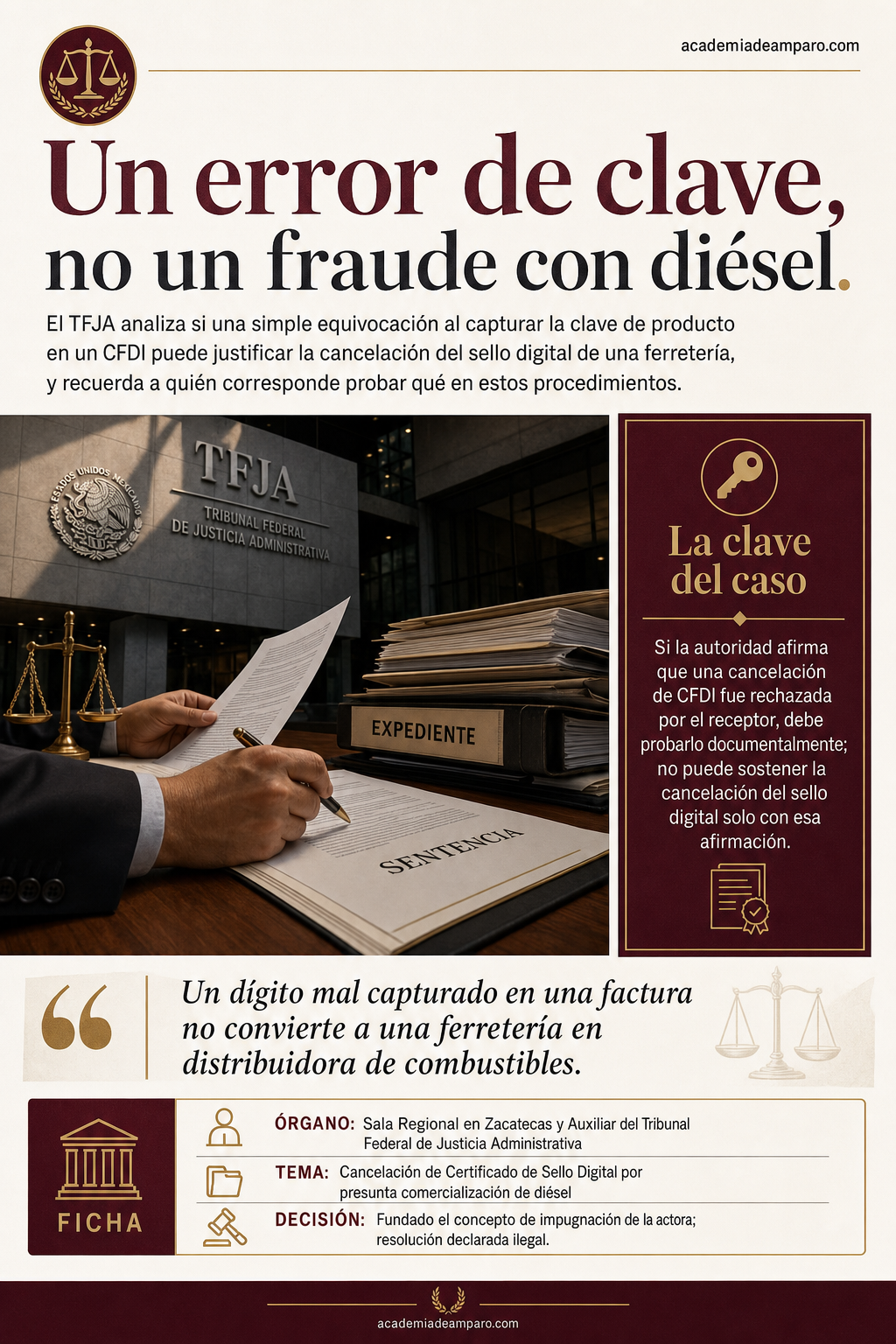 TFJA anula cancelación de sello digital por error en CFDI de diésel