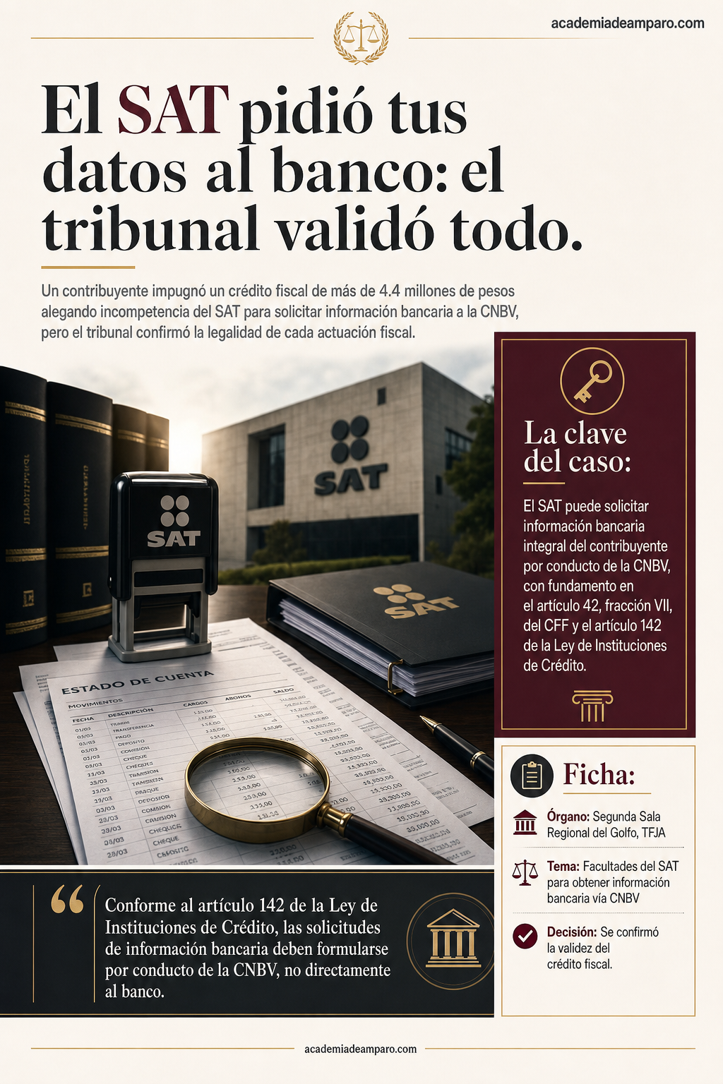 SAT puede pedir datos bancarios a CNBV: TFJA valida
