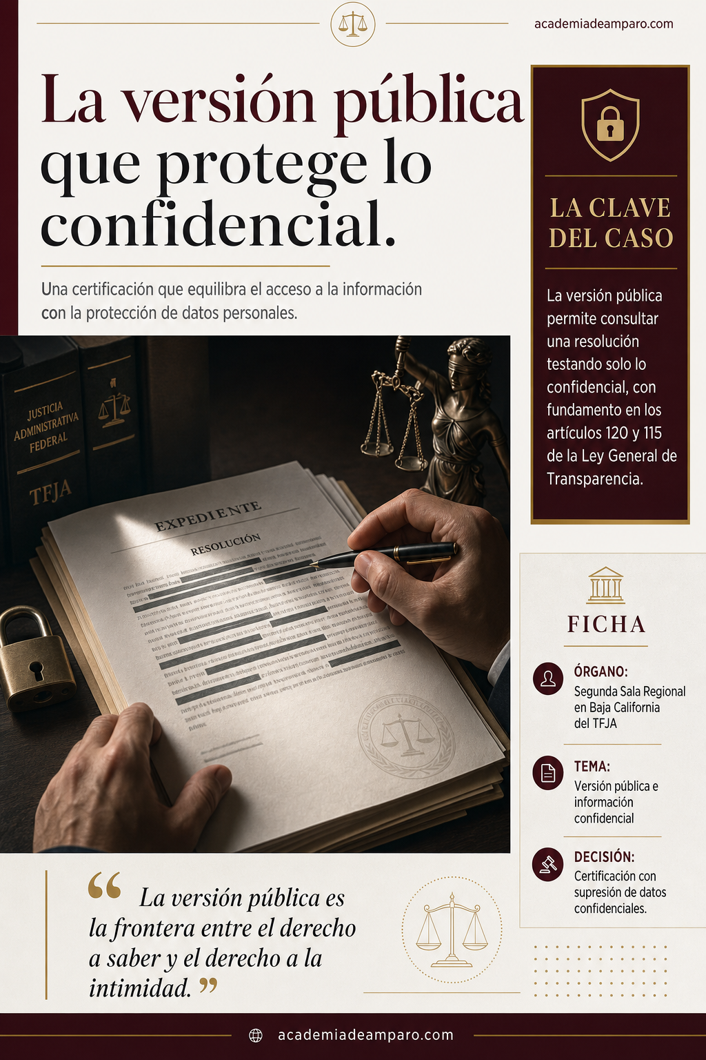 Versión pública TFJA: proteger datos confidenciales