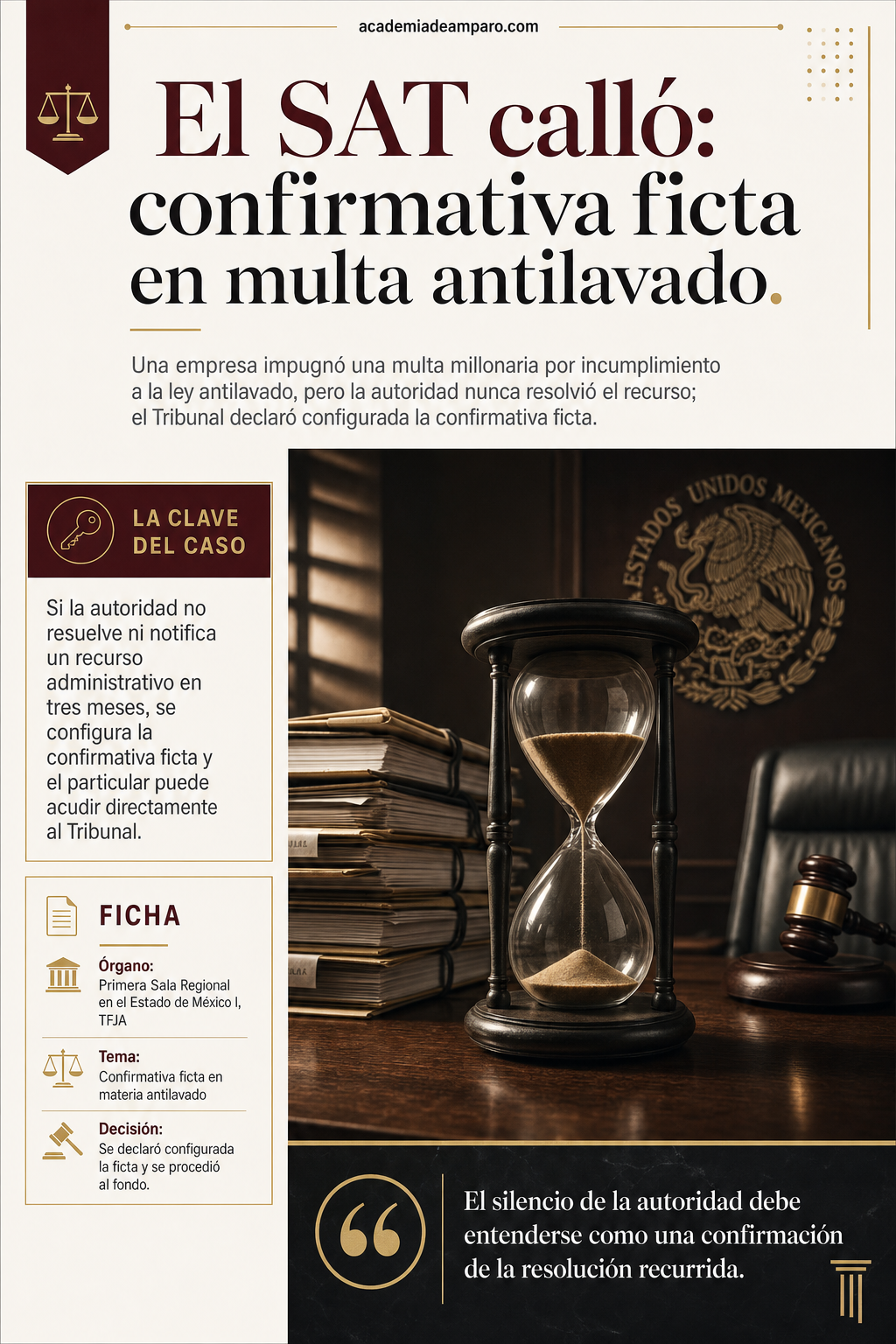 Confirmativa ficta: SAT no resolvió recurso y TFJA entró al fondo
