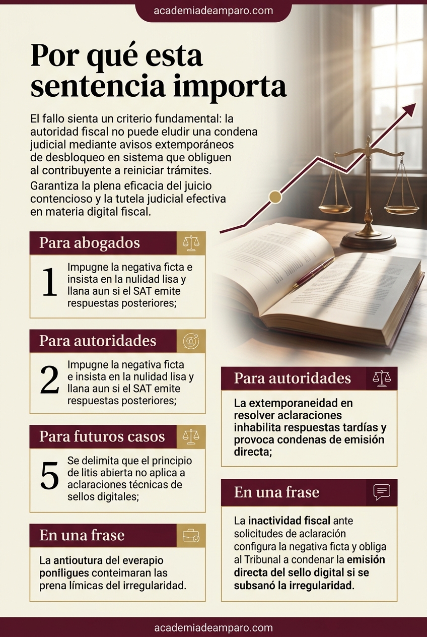La razón de la decisión - Negativa ficta y la restitución del sello digital