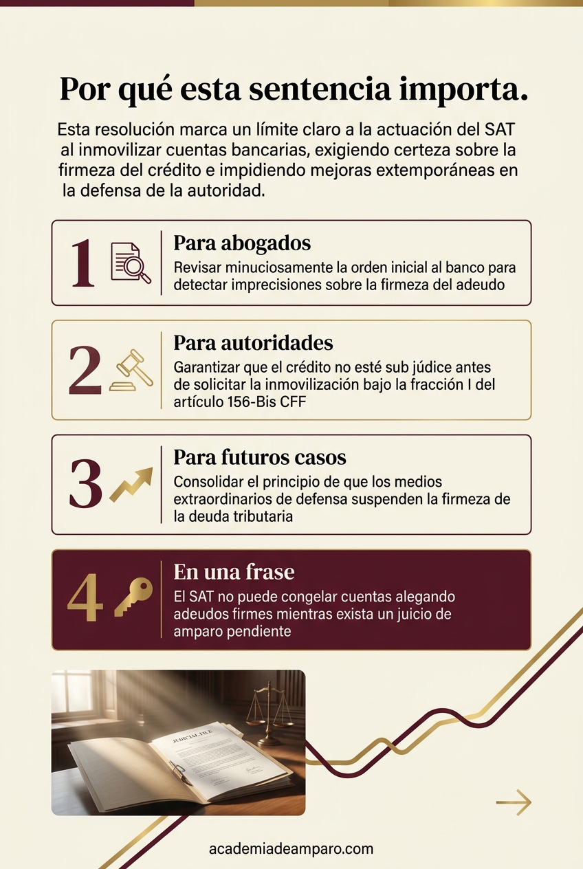 La razón de la decisión - Inmovilización de cuentas: límites a la firmeza del SAT
