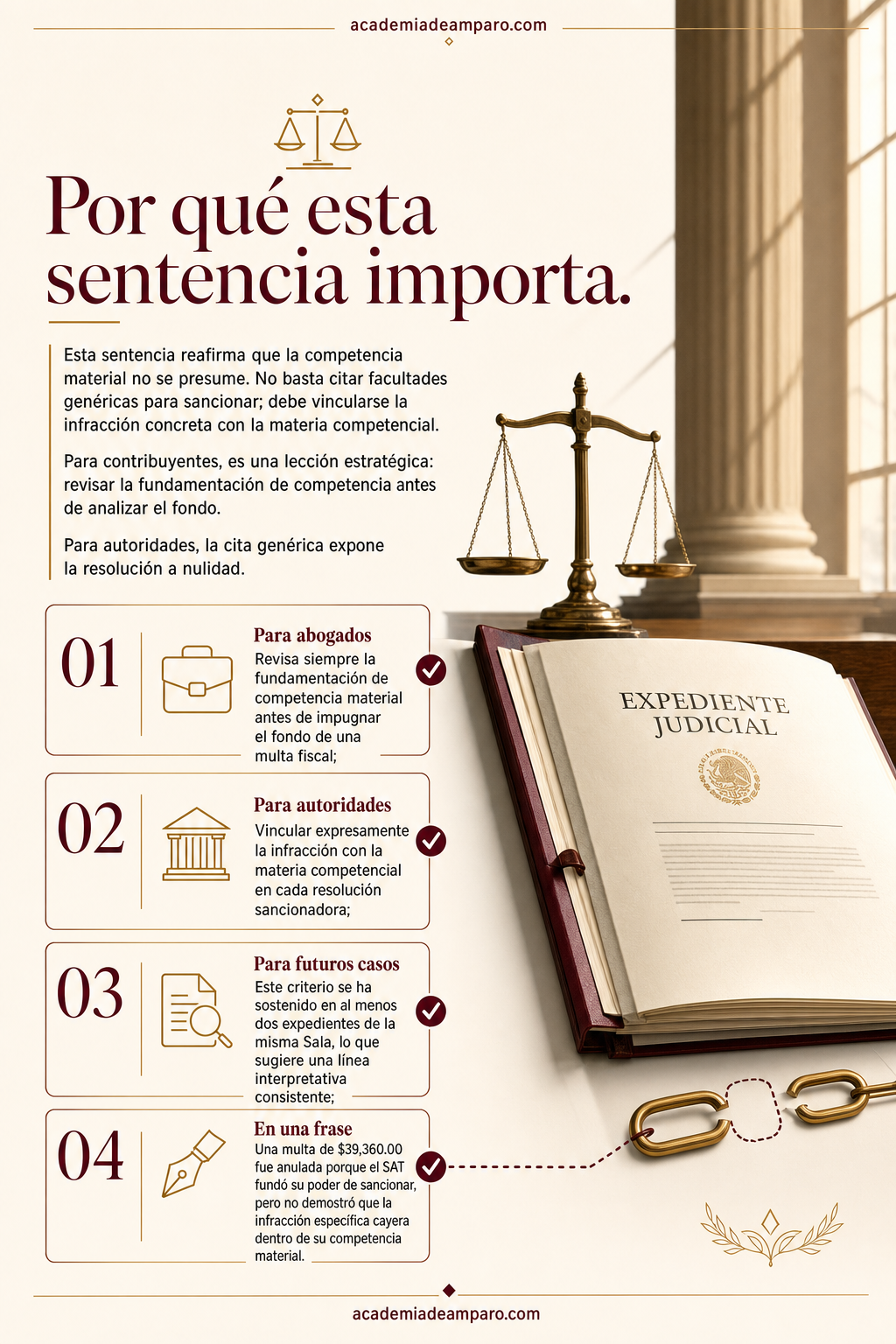 La razón de la decisión - Multa anulada: el SAT no fundó su competencia