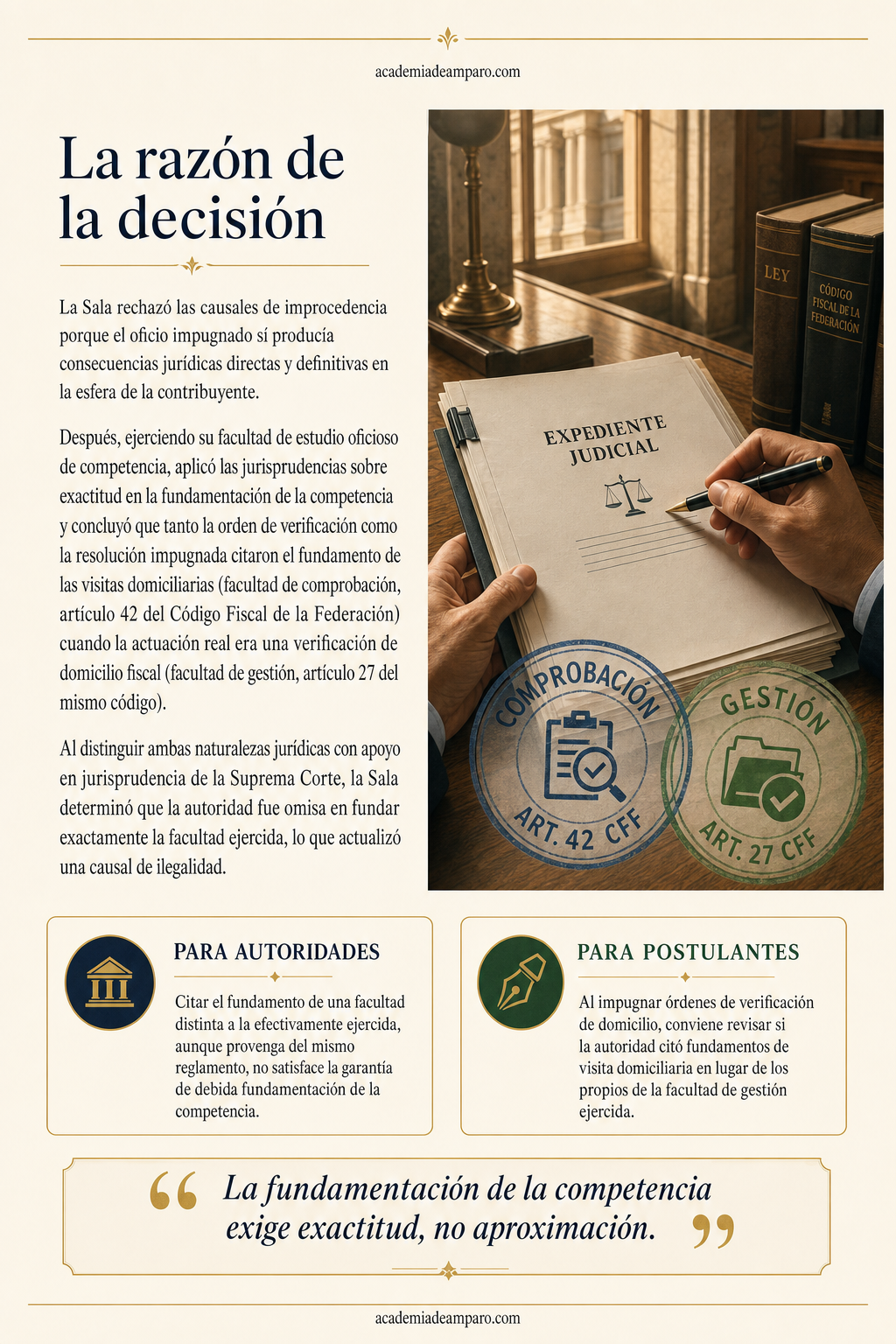 El problema jurídico - Gestión vs. comprobación: el error del SAT