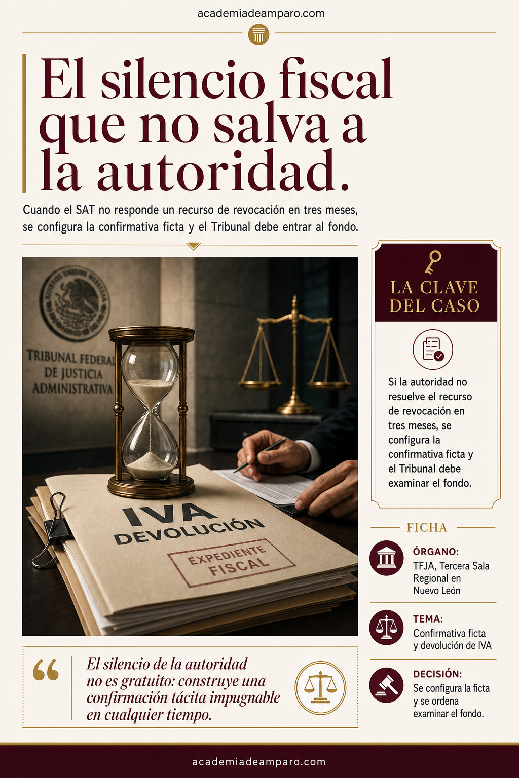 Silencio del SAT sobre devolución de IVA activa confirmativa ficta