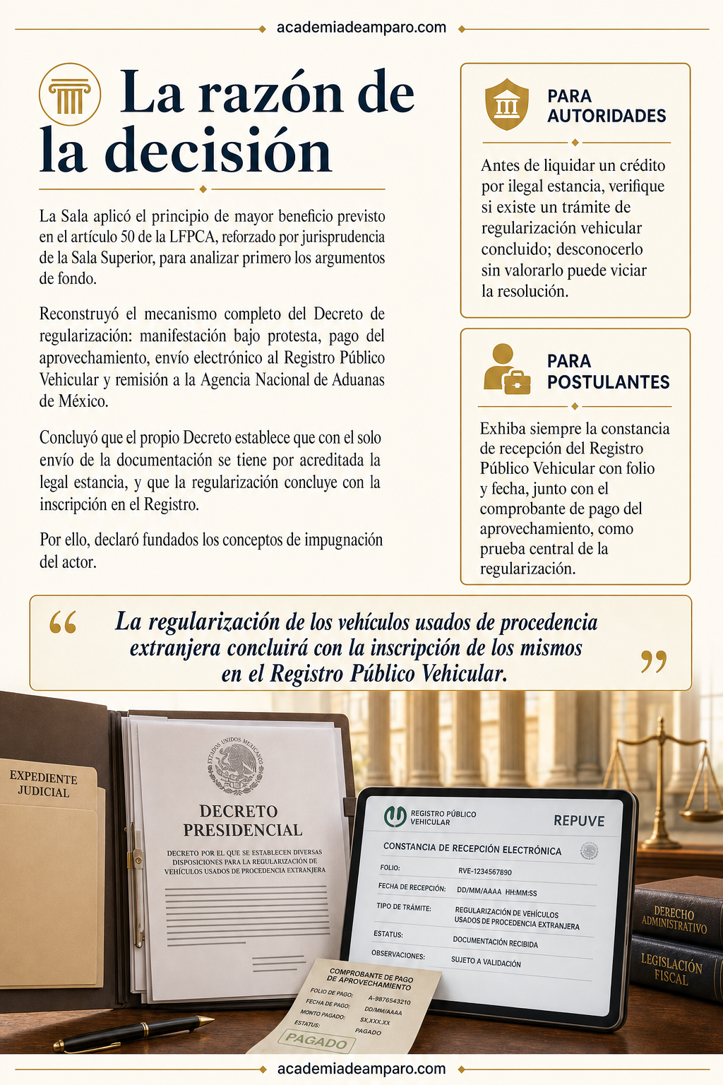 El problema jurídico - El REPUVE contra la aduana: ¿quién decide?
