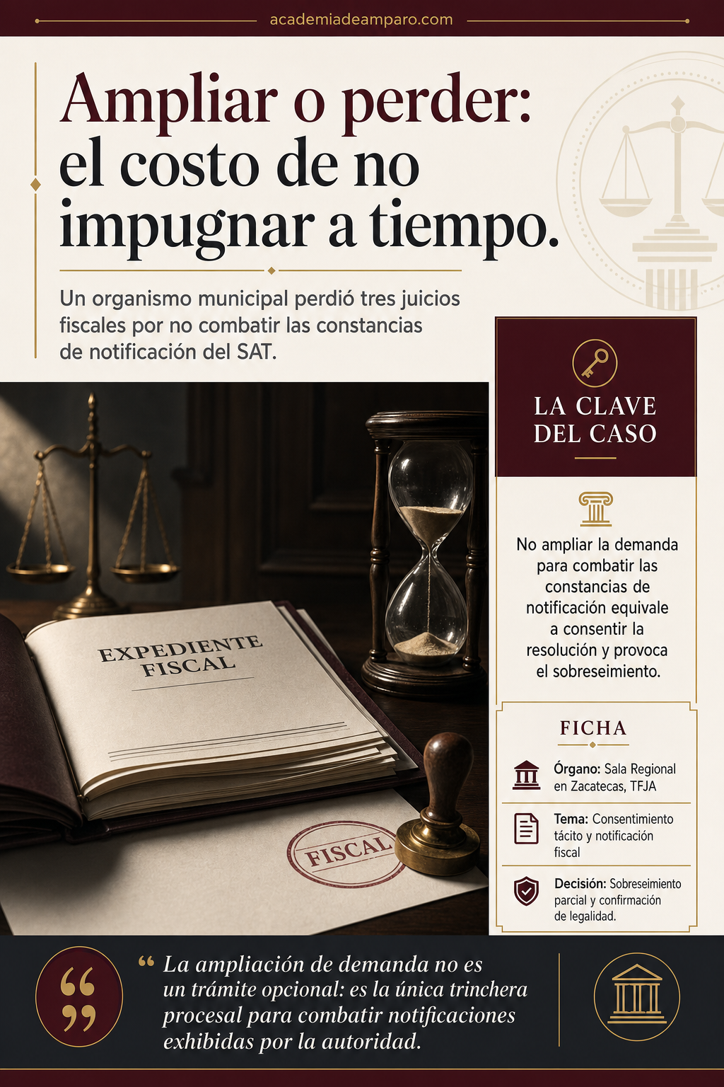 Sobreseimiento por no ampliar demanda ante el TFJA