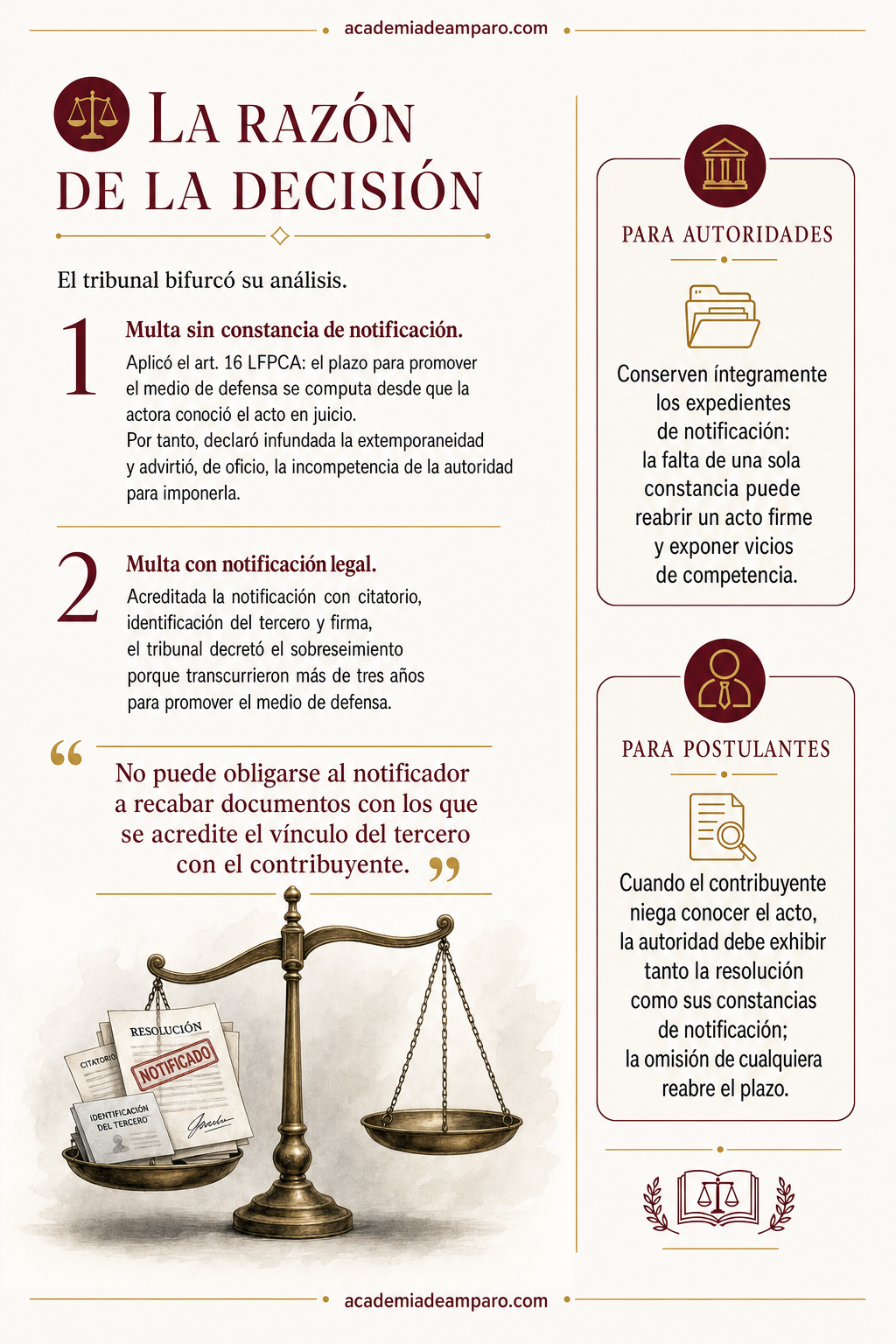 El problema jurídico - Sin prueba de notificación, el plazo no corre al fisco