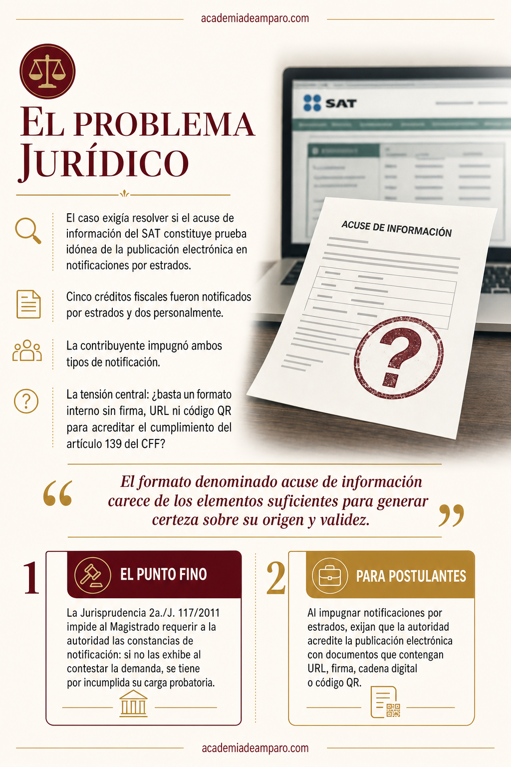 La historia detrás del caso - El acuse de información no prueba la notificación