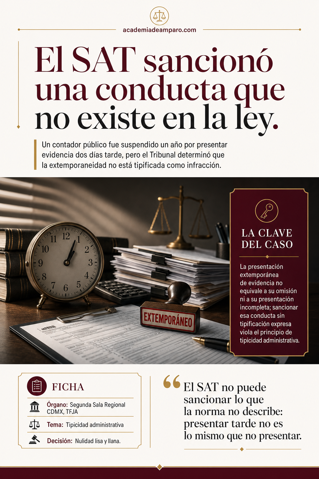 Tipicidad administrativa: TFJA anula sanción del SAT