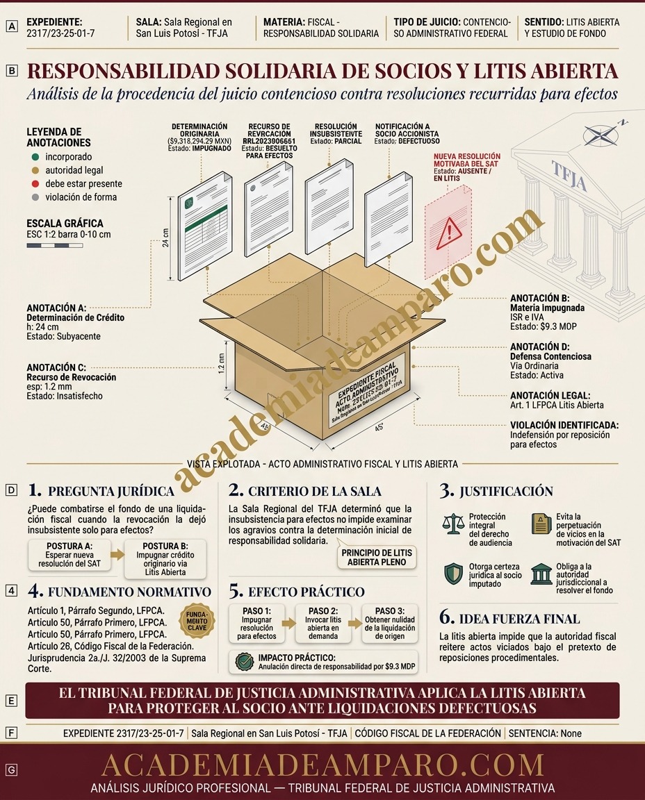 Infografía: Responsabilidad solidaria fiscal: el TFJA la anula (2026)